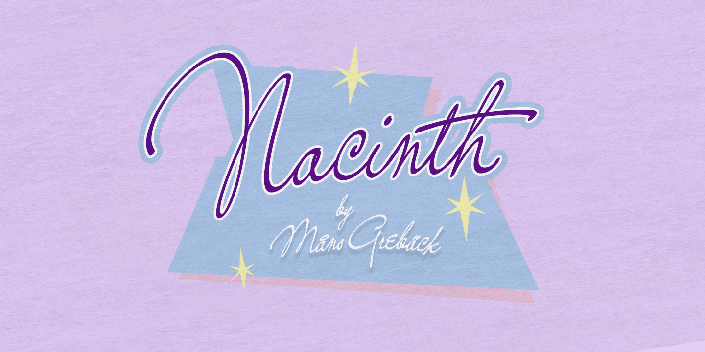 Beispiel einer Nacinth-Schriftart #2